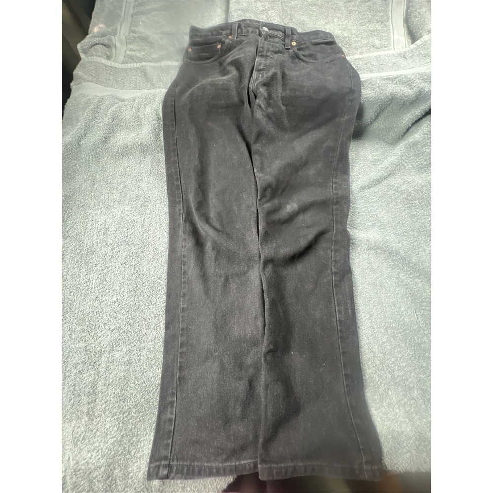 VTG Levi's 505 Distressed 32x30 Fade Black  90s Regular Fit Straight‎ Red Tab